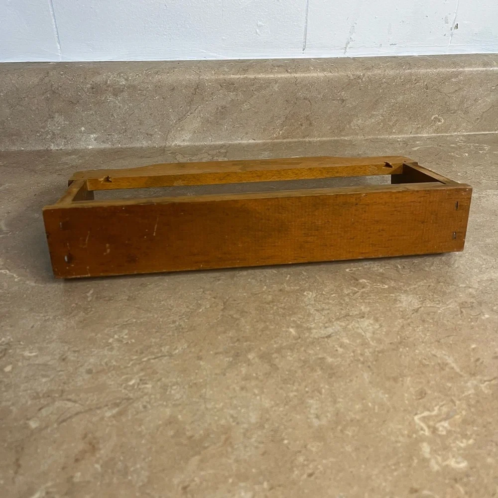 Vintage Wood Spice Rack in Warm Brown